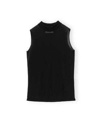 Beulaunyadeu W Mock Neck Sleeveless Knit, Black