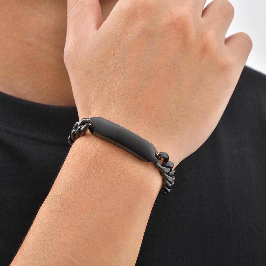 Heren RVS Cubaanse Schakel Retro Punk Armband BR-2796