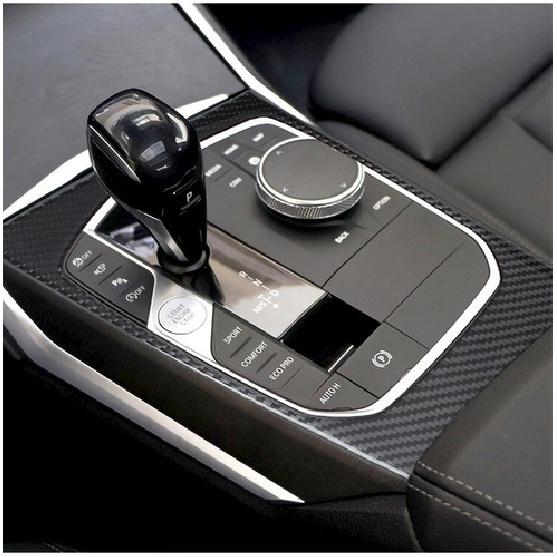 Carbon Fiber Car Gear Shift Frame Cover Sticker For BMW 3 Series G20 -