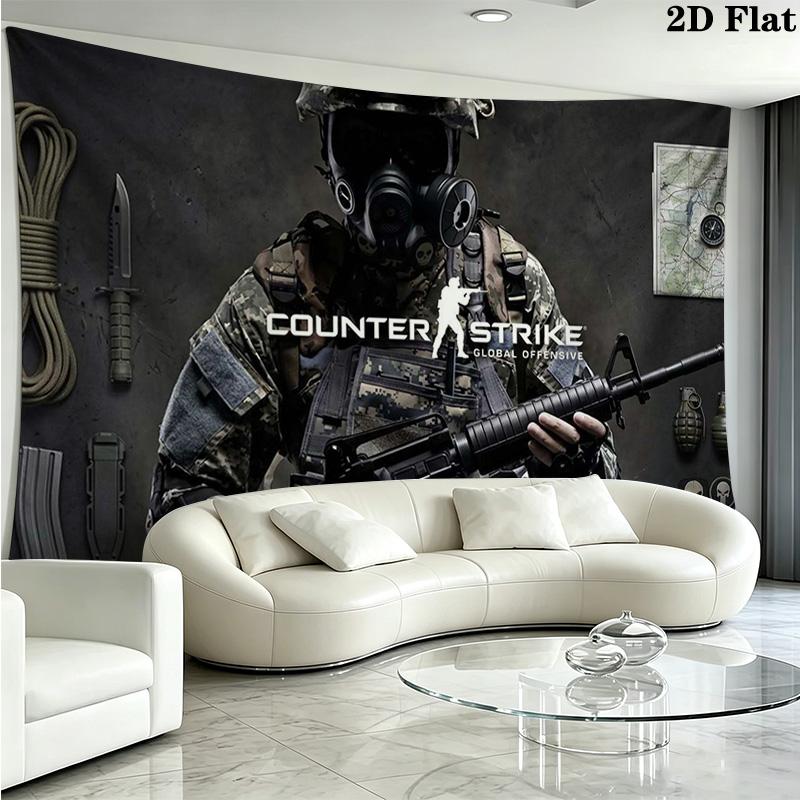 csgo Wall Tapestry Aesthetic Wall Hanging Printed Fabric Blanket Decorative Tapestries for Bedroom Living Room Home Decor