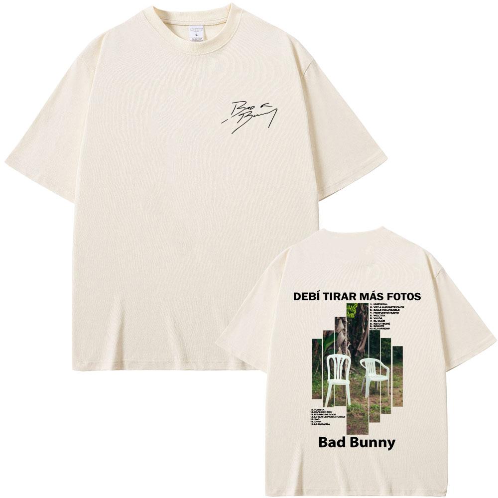 

Rapper Bad Bunny Debi Tirar Mas Fotos DTMF Album Graphic Tshirt Men Women Hip Hop Fashion Pop Music Summer Male Vintage Tshirt M