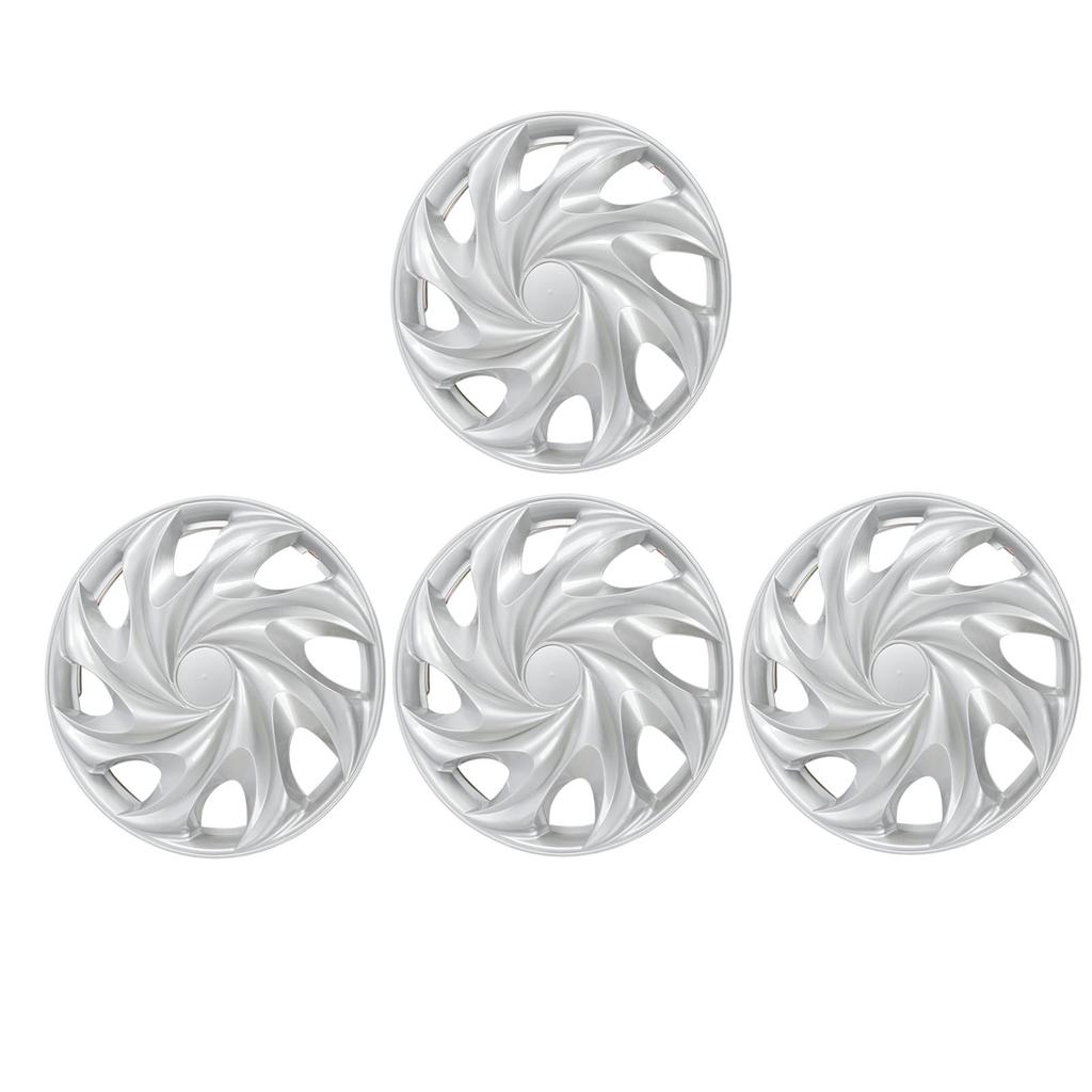 4 Pcs 14 Inch Wheel Hub Cap Universal Fit Silvery Wheel Hub Rim Cover for Cars Trucks Vans