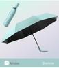 Compact Windproof Dual-Use Black Umbrella: UV Sunshade for Men & Women