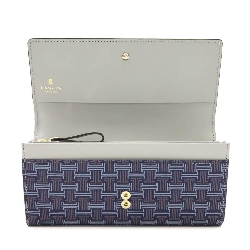 Feria Purse Long Flap Wallet 65-6516 NavyGray