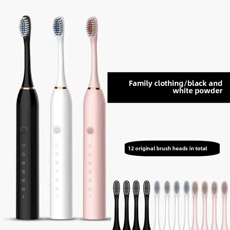 Electric Toothbrush, Rechargeable Model, Universal Soft Bristle Brush for Adults and Children, Portable Travel Set for Home Use, Toothbrush.