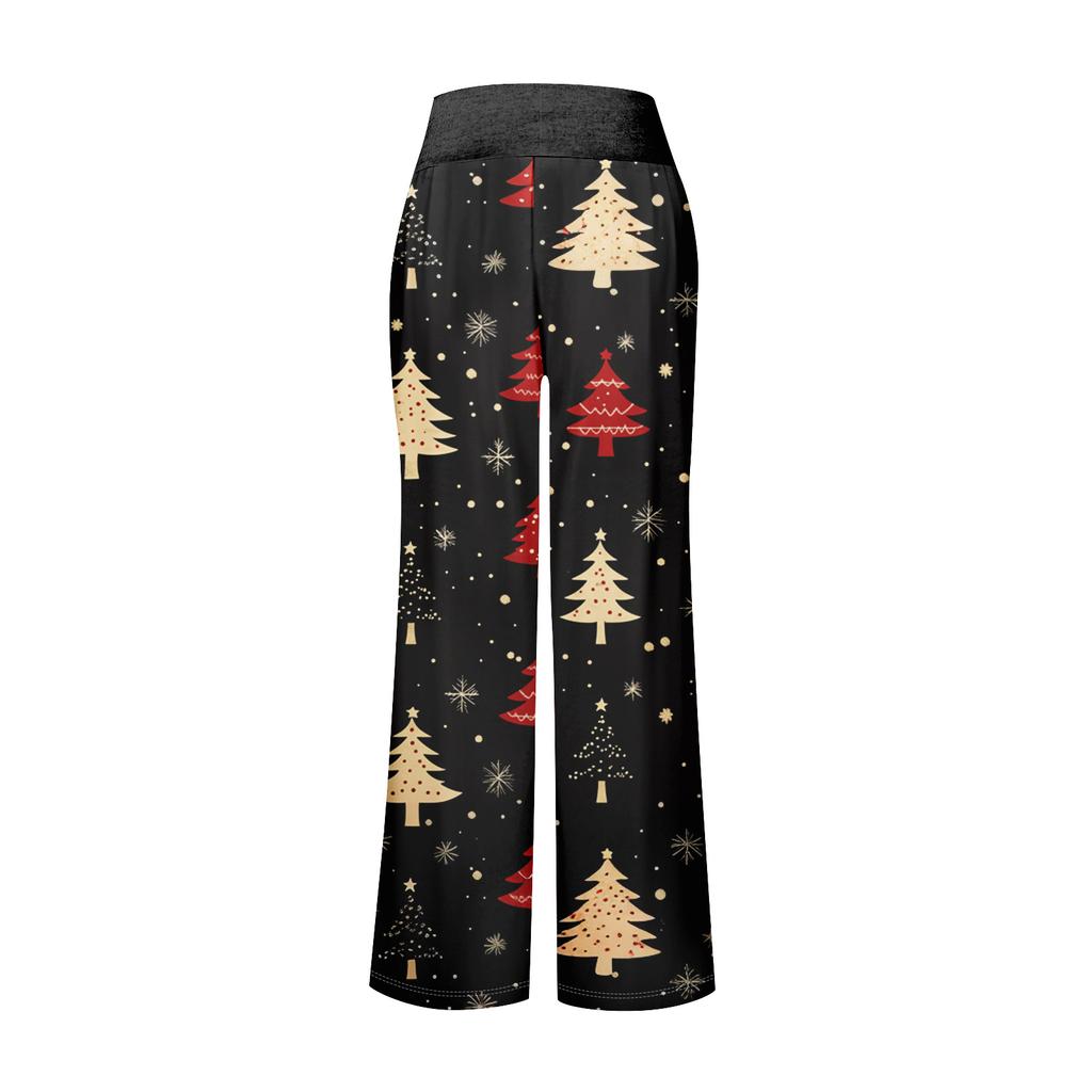 Pajama Pants Sleepwear Casual Drawstring Elastic Waist Pants Comfy Straight Yoga Loose Trousers