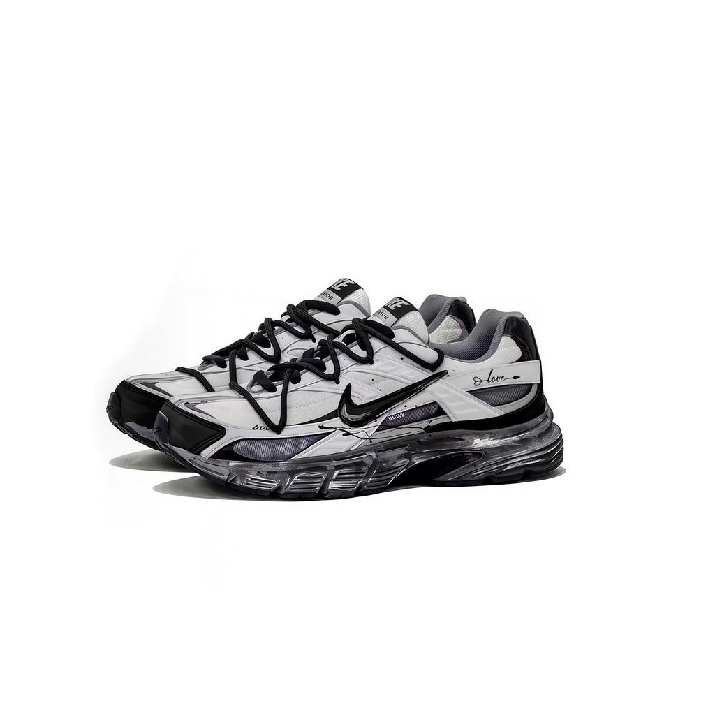 Nike Initiator Cushioning Abrasion Resistant Slip Resistant Low top Casual Shoes Unisex Black White Gray 394055-100