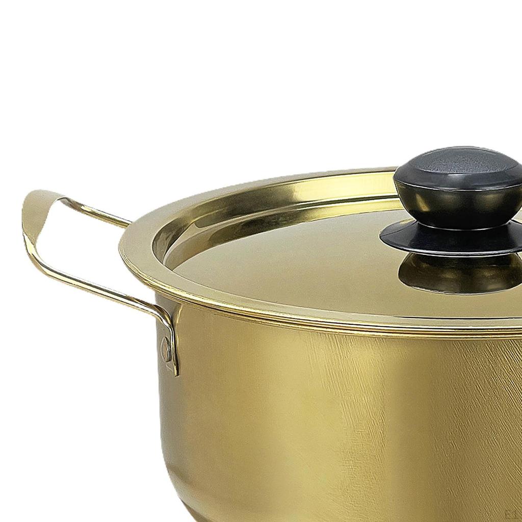 for Korean Ramen, Kimchi Soup, Cookware with Lid, Camping Seafood, Ramen Stew And