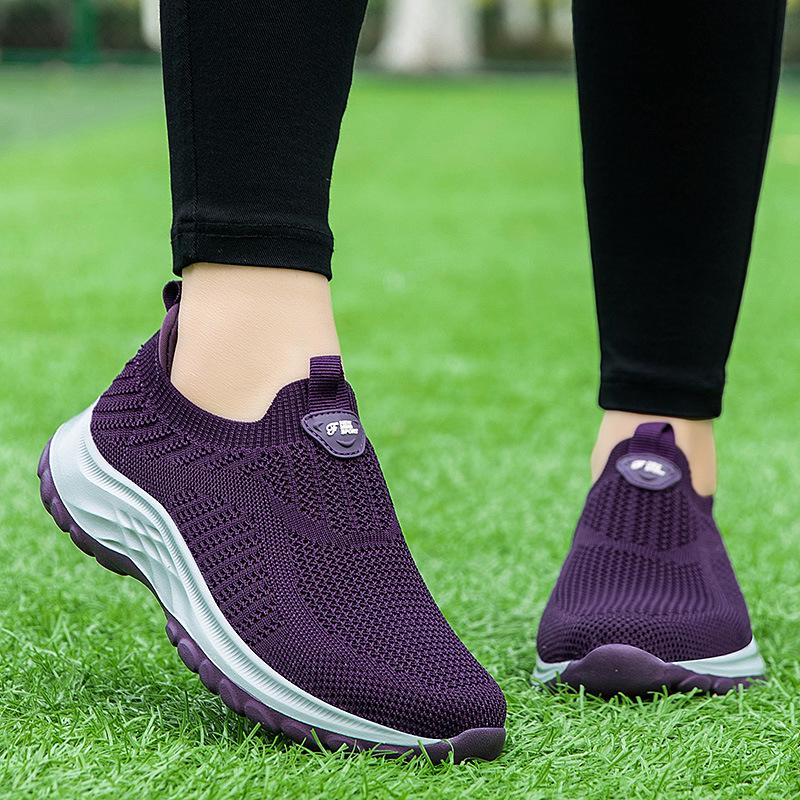 Slip-On Breathable Women's Walking Shoes with Soft, Shock-Absorbing Sole