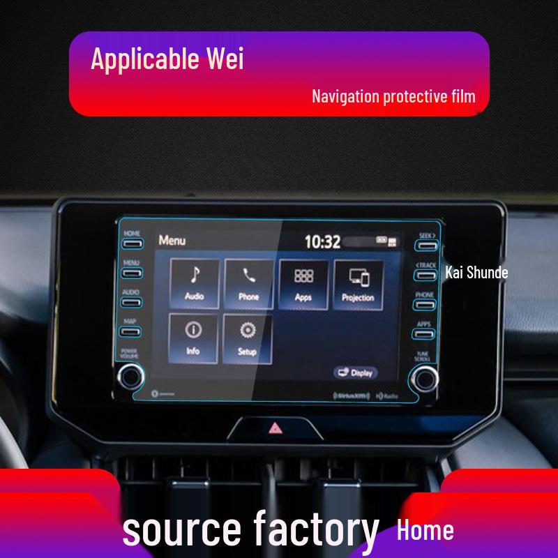 Toyota Crown, Highlander, Venza Center Console Navigation Tempered Film Protective Screen - Compatible with 24 Models.