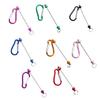 2pcs Creative Beaded Carabiner for Handmade Crafts Practical Keychain Accessory