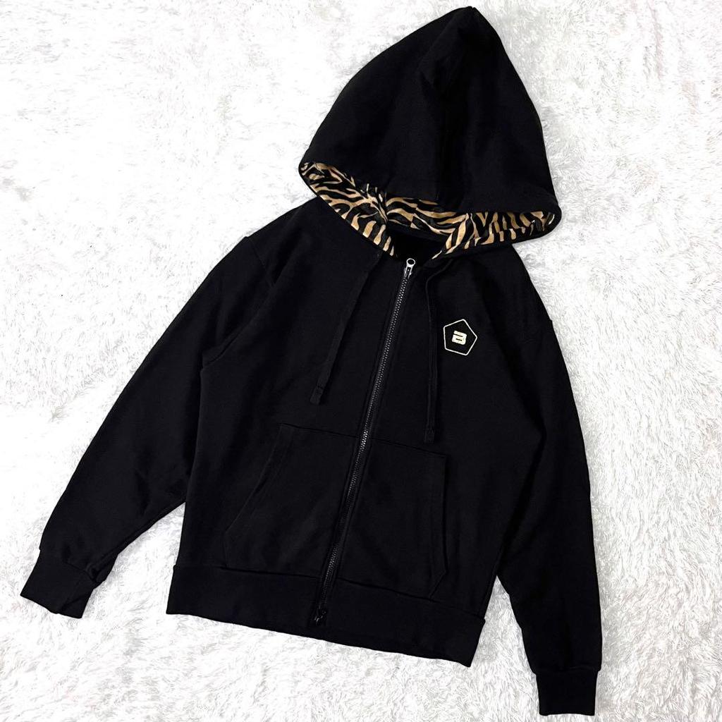 [USED] BIGBANG ALIVE TOUR 2012 Zebra Print Embroidered Hoodie, Size M