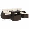 VidaXL Garden Lounge Set with Cushions 6 Pcs Brown Braided Resin 3327893