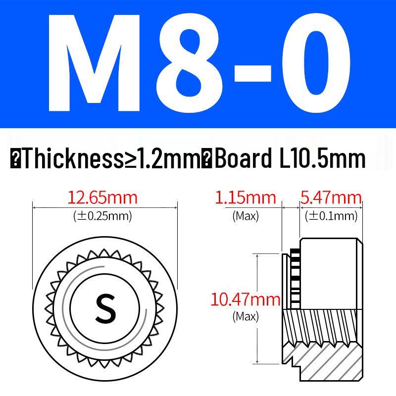 Galvanized Sheet Metal Rivet Nut S-M2-M12
