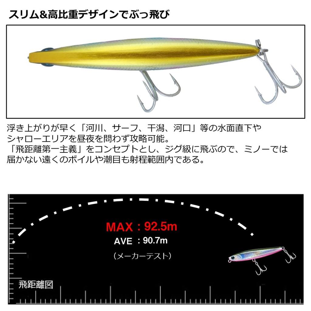 Daiwa Morethan Switch Hitter DH 97S Rattlin W Gold Rainbow 97mm