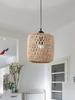 Simulated Rattan Lamp Cover Vintage Ceiling Light Cover Handmade Woven Lamp Shade for Living Room Bedroom Hotel Restaurant