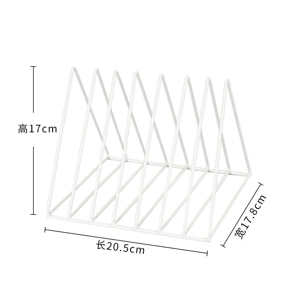 Bookshelf Rack Desktop Metal Book Block Office Newspapers Magazines Storage Scandinavian Decor  Holder Stand Golden Shelf