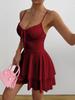 2026 Europäisches & Amerikanisches Ärmelloses Schlankmachendes Spaghettiträger-Kleid für Damen - Sommer Einfarbig Strandstil