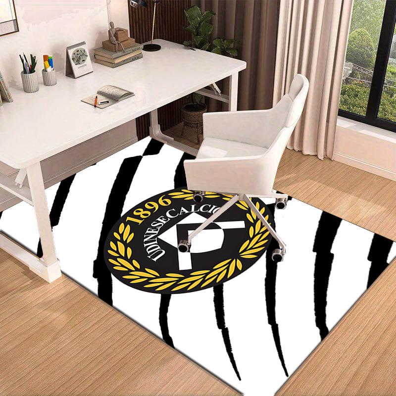 1PC Udinese Calcio Crest Rug Game Carpet, Floor Mat for Bedroom Living Room Entryway Rug, Home Decor Idea Gift for Christmas birthday