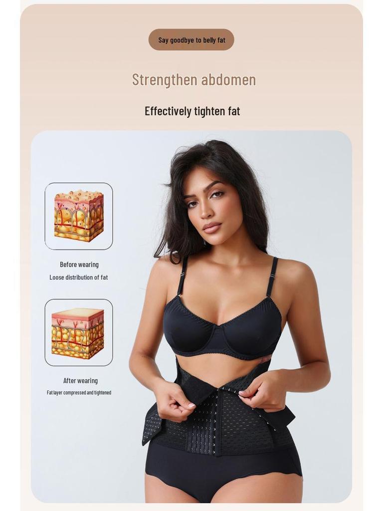 Women's Postpartum Waist Cincher: Breathable, Strong Shaping, Six Row Buckle Belt for Abdomen Support