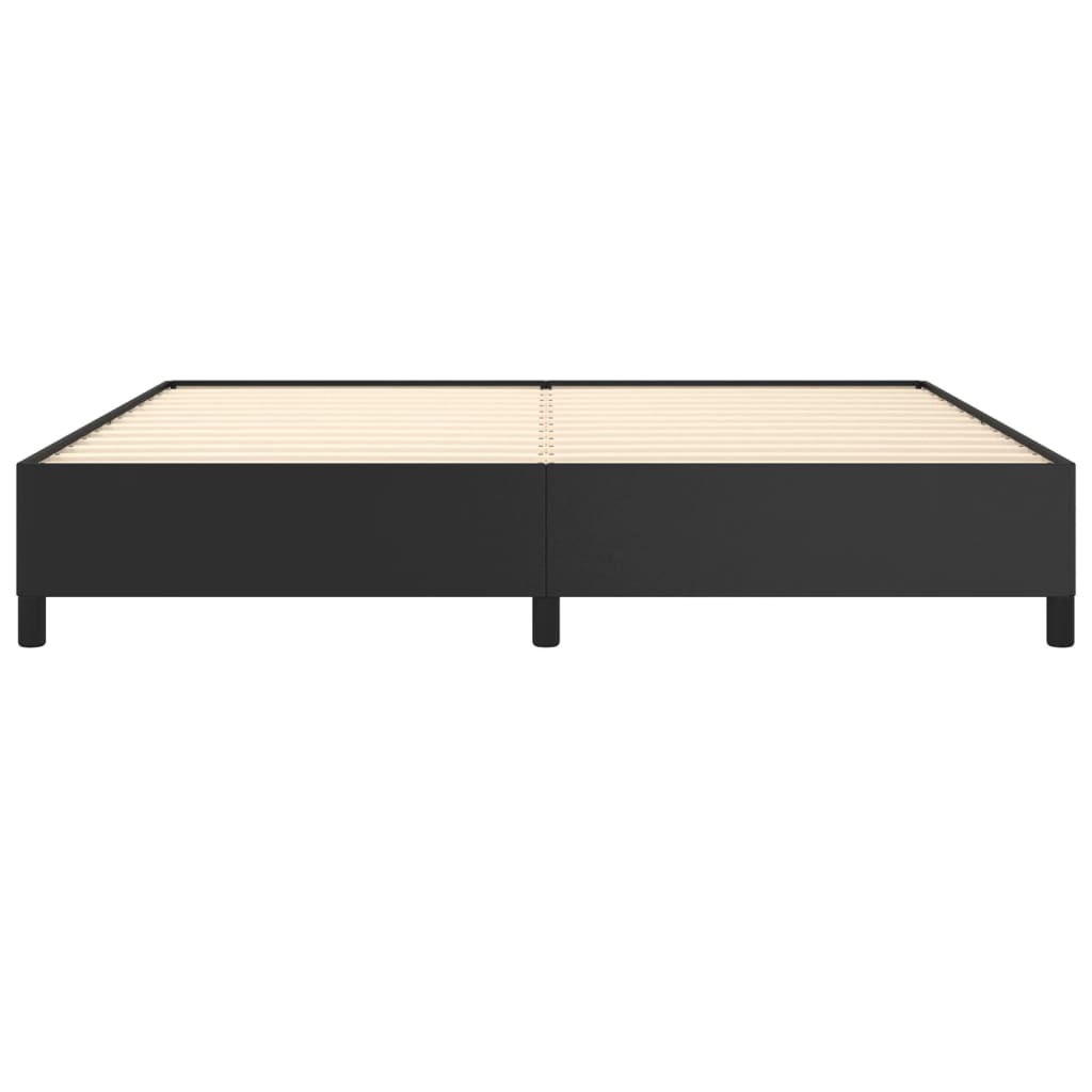 Bed Frame Black 200x200 Cm Faux Leather