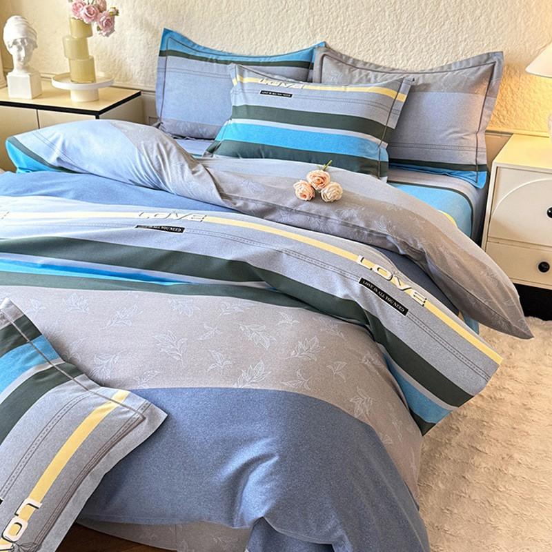 Fresh Style Cotton Bedding Set - 1.2m 1.5m 1.8m 2.0m Soft Breathable Bed Linens