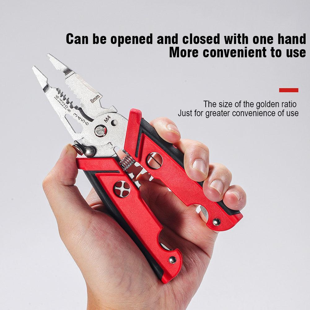 18-in-1 Multipurpose Wire Stripper Wire Winding Pliers Crimping Pliers Hand Tool Stripping Nippers Iron Copper Wire Pliers