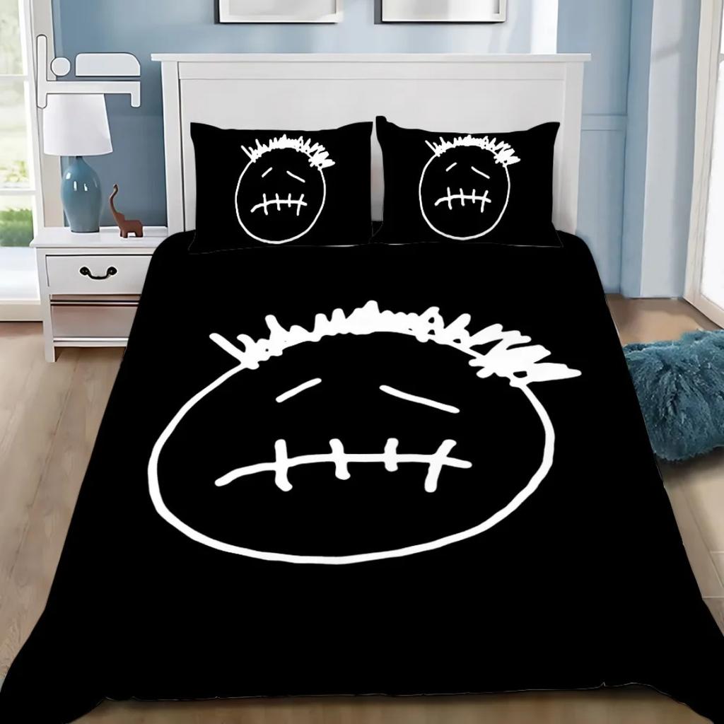 Rapper T-Travis Scott Jack Bedding Set Rapper Duvet Cover Pillowcase Adult Boy Girl Bedroom Decoration Children Single Double