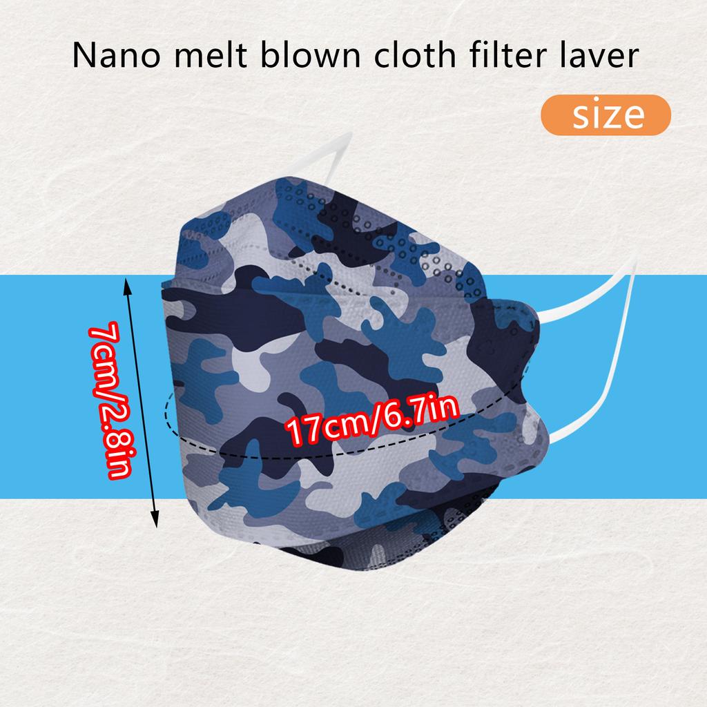 50PC Children's Fruit  Series Printed Face Mask Daily Protective Breathable Face Mask