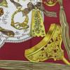 Gebrauchter HERMES Schal Calle 90 Seide Rot Weiß Modisch