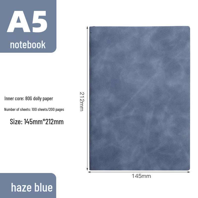 A5 Chinese Tide Faux Leather Business Notebook Gift Set - Customizable for Meetings