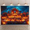 Mexican Day of the Dead Altar Background Printed Tapestry Suitable for Home Decoration and Halloween Party Decoration