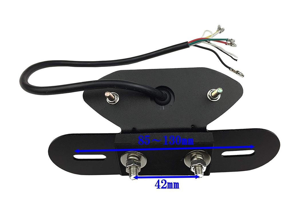 Karun Universal Motorcycle LED Tail Lamp with Turn Signal, Built-in Mini Moto License Plate Light with Stay (Smoke)