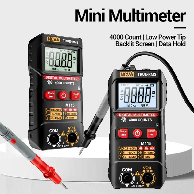 M115 Digital Multimeter Voltage Tester 4000 Counts Multifunction NCV Capacitance Diode Resistance Testing Tool