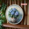 Vintage Blue Hydrangea Frameless Aluminum Wall Art For Living Room Bedroom