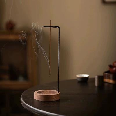 Upside Down Incense Burner Round Incense Tray Wooden Incense Sticks Stand Holder For Yoga Bedroom Office Party Home Decor