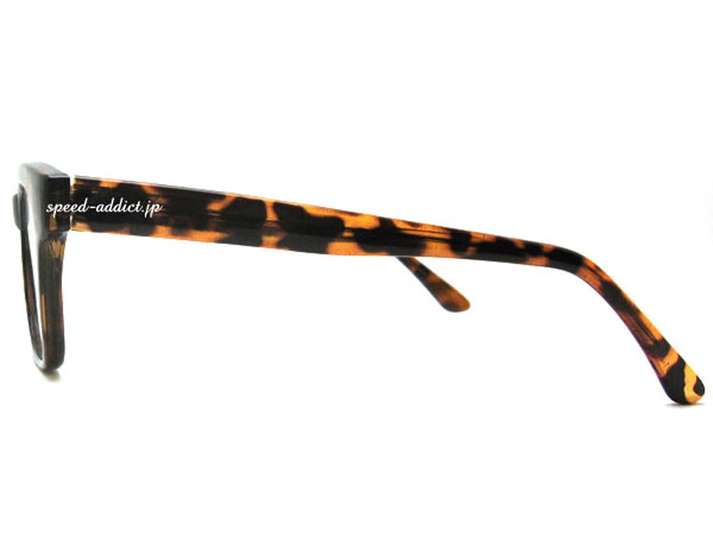 FLAT LENS WELLINGTON SUNGLASS Tortoiseshell CLEAR [SPEED ADDICT] ×