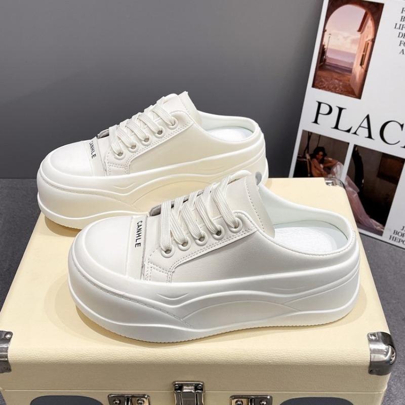 

Весна и Осень новая ретро высококлассная кожа толстая подошва обувь увеличивающая рост универсальная белая обувь модная повседневная обувь женщины 40 бежевый