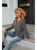 T-shirt da Donna Autunno/Inverno 2023 Girocollo Manica Lunga Ampia con Bottoni