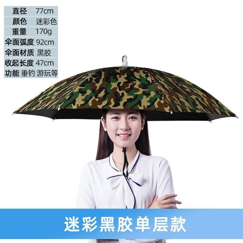 Head Umbrella Working in the Ground Head Umbrella Outdoor Fishing Tea Picking Sanitation Hat Sun Protection Umbrella Cap