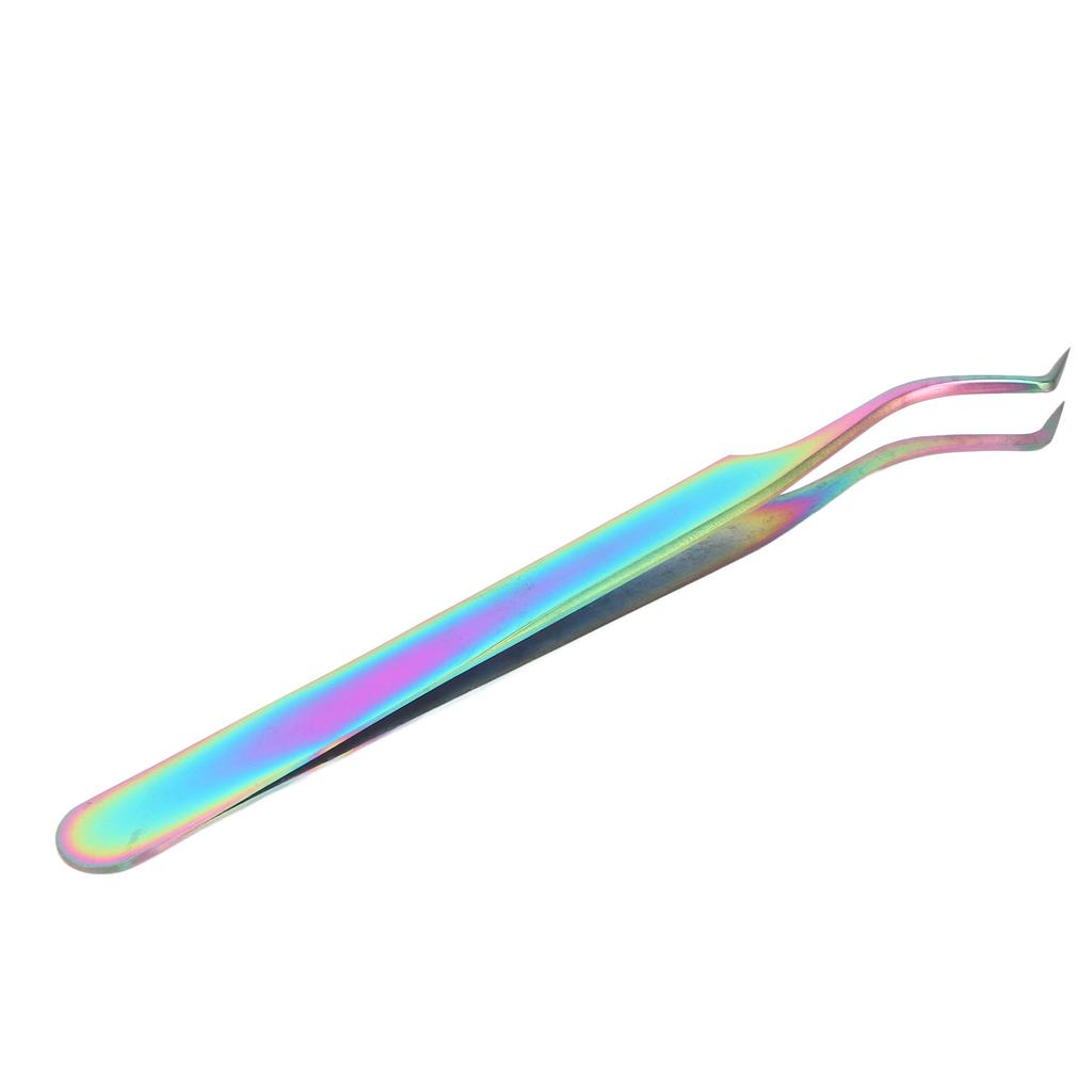 Lash Tweezers Accurate Clamping Stainless Steel Professional Eyelash Extensions Tweezers Curved