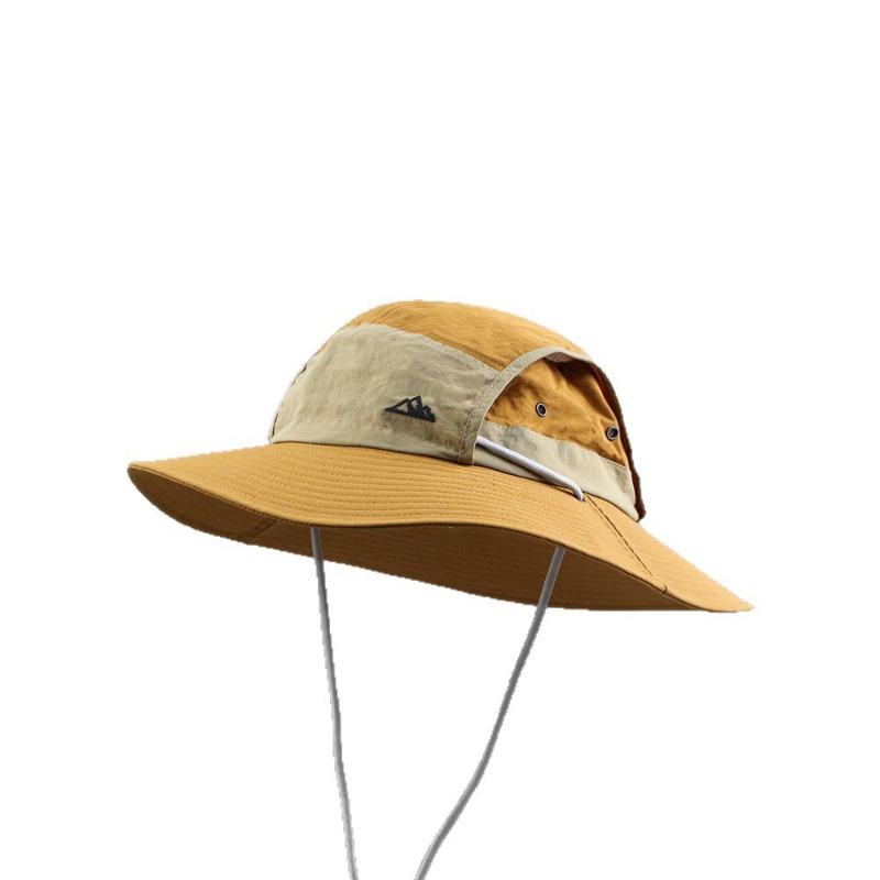 New Color Matching Sunshade Outdoor Quick Drying Bucket Hat Women's Big Eaves Mountaineering Hat Summer Sun Protection Hat UV Protection