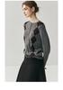 2026 Autumn/Winter Women's Cashmere Cardigan: Round Neck, Diamond Pattern, Contrast Color Knit Wool Sweater Coat