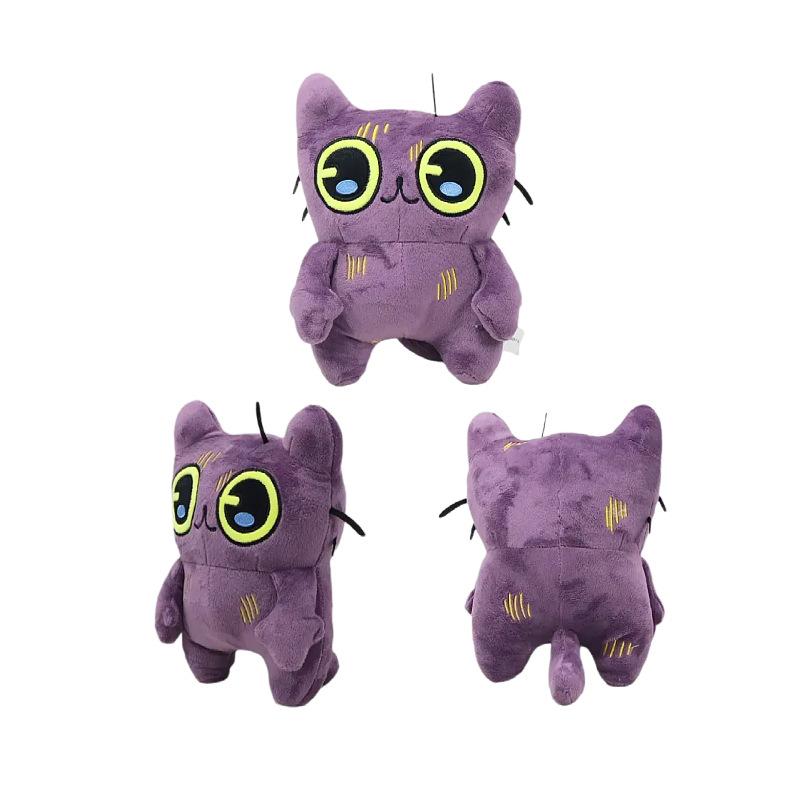 Ungiftiges Tostada Großäugiges Katzen-Stofftier Spiel-Peripherieartikel Kuscheltier Weicher Bequemer Schlafbegleiter Flauschige Katzenpuppe Sammelgeschenke