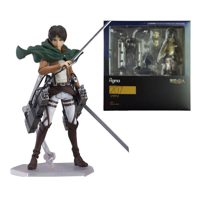 Атака Титанов Figma 15 см ПВХ Фигурка Модель Леви Эрен Микаса StyleC