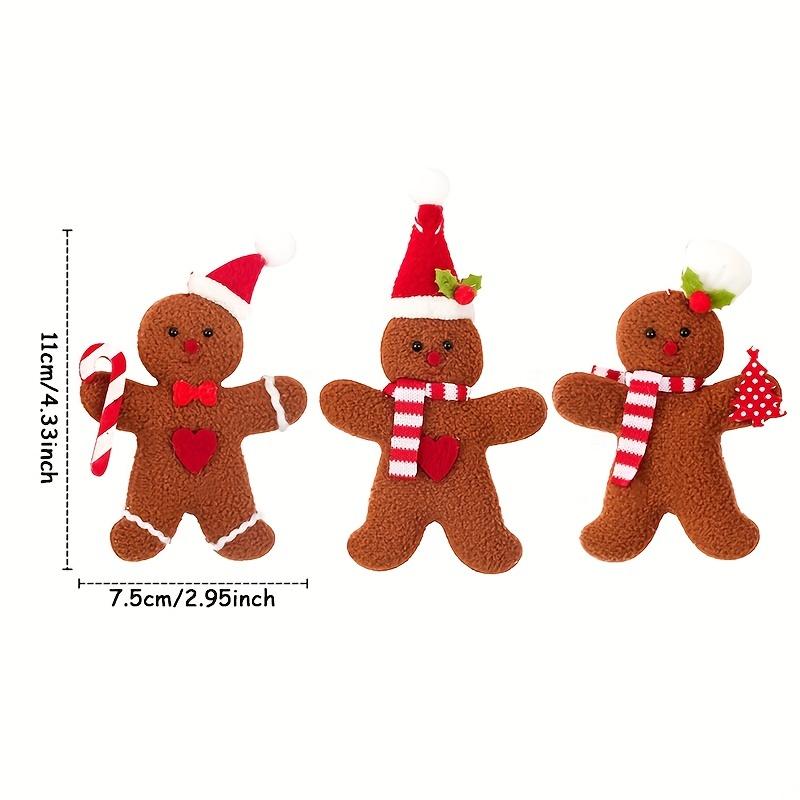 Christmas Tree Decorations Gingerbread Man Doll Pendants Christmas Tree Ornament Small Plush Doll Hanging New Year Gift Decor