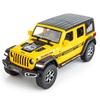Jeep Wrangler Rubicon 1:22 Ölçekli Döküm Metal Alaşım Geri Çekmeli Araba Modeli - Sarı (1 parça)