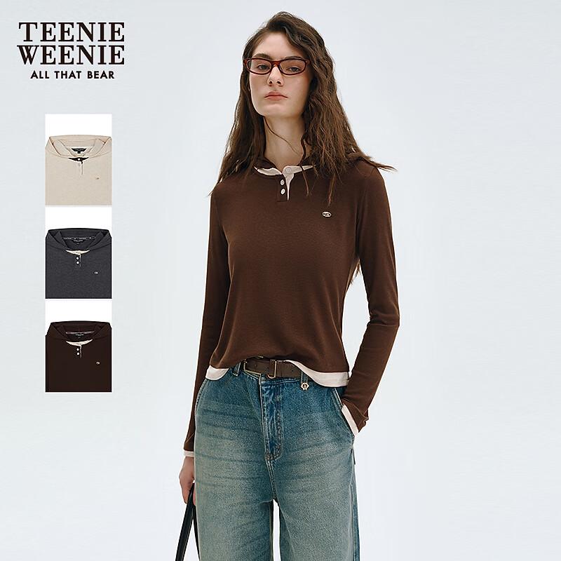 Teenie Weenie Women's Bear Logo Hooded T-Shirt