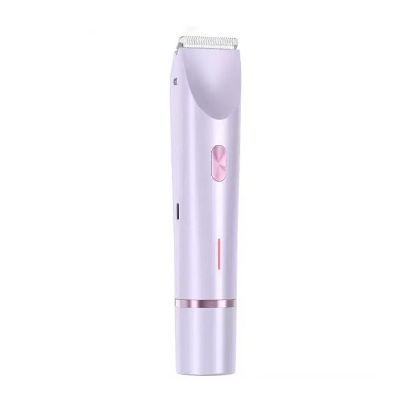 

2in1 Electric Razors for Women Bikini Trimmer Facial Mustache Shavers for Ladies Body Underarms Legs Portable Painless Epilator фиолетовый
