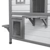2-Story Indoor or Outdoor Cat House W/ Escape Door, Cat Shelter, White